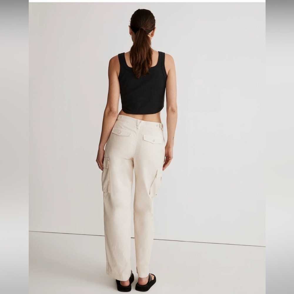 Madewell Garment-Dyed Low-Slung Straight Cargo Pants Size 24 - Picture 2 of 16